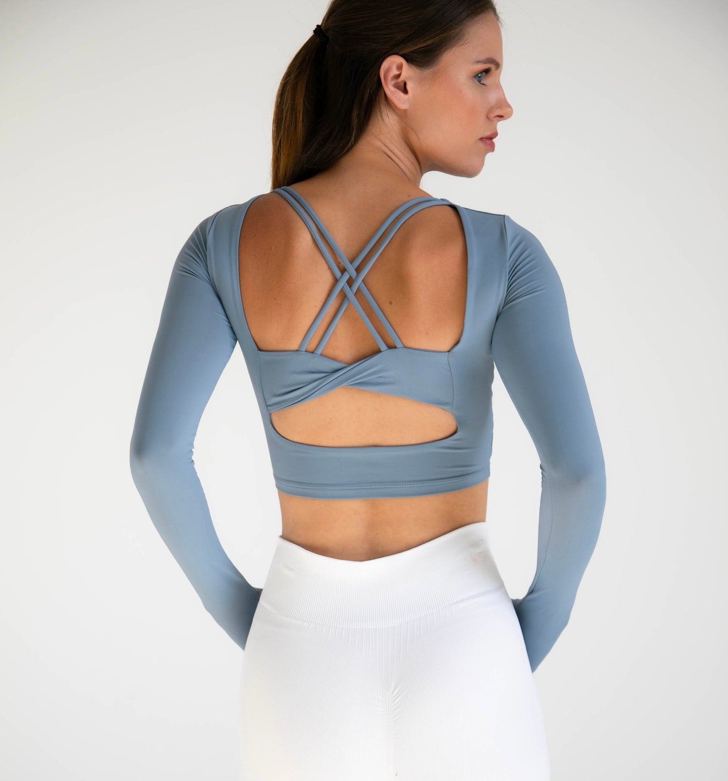 Backless Long Sleeve Top