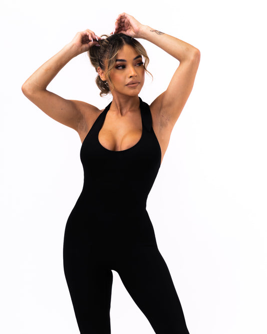 Ballerina romper ribbed material