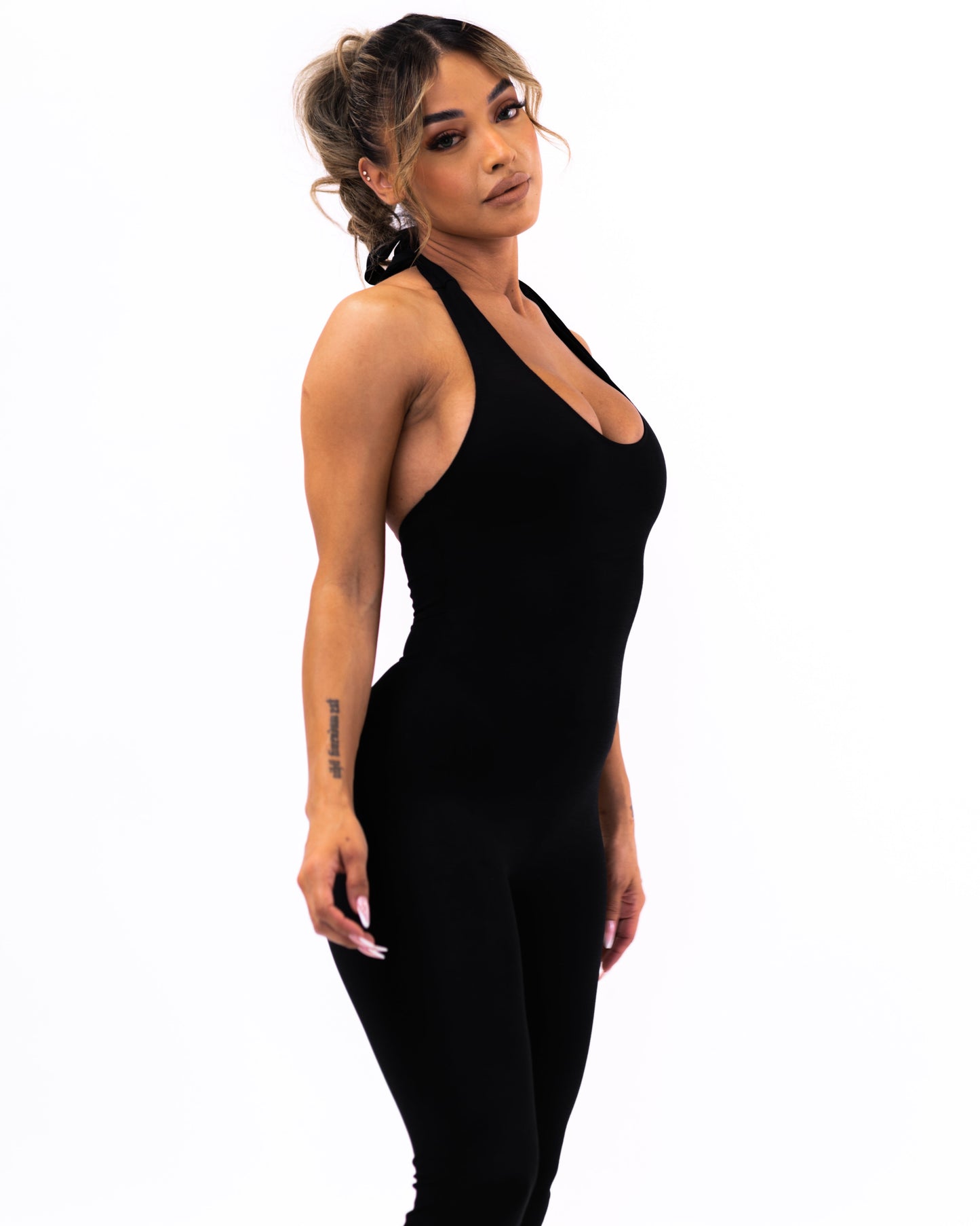 Ballerina romper ribbed material